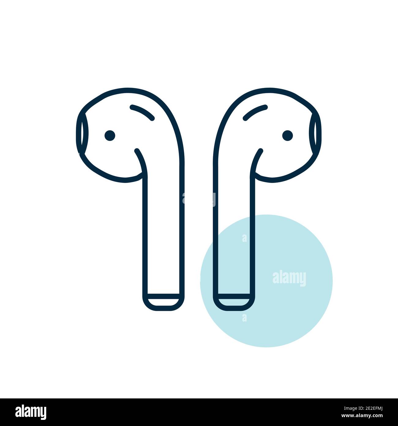 Airpods wireless headphones vector icon. Music sign. Graph symbol for music  and sound web site and apps design, logo, app, UI Stock Vector Image & Art  - Alamy