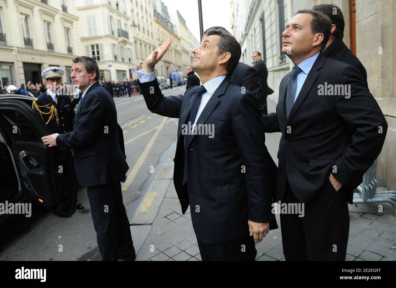 French President Nicolas Sarkozy and French Industry Minister Eric ...