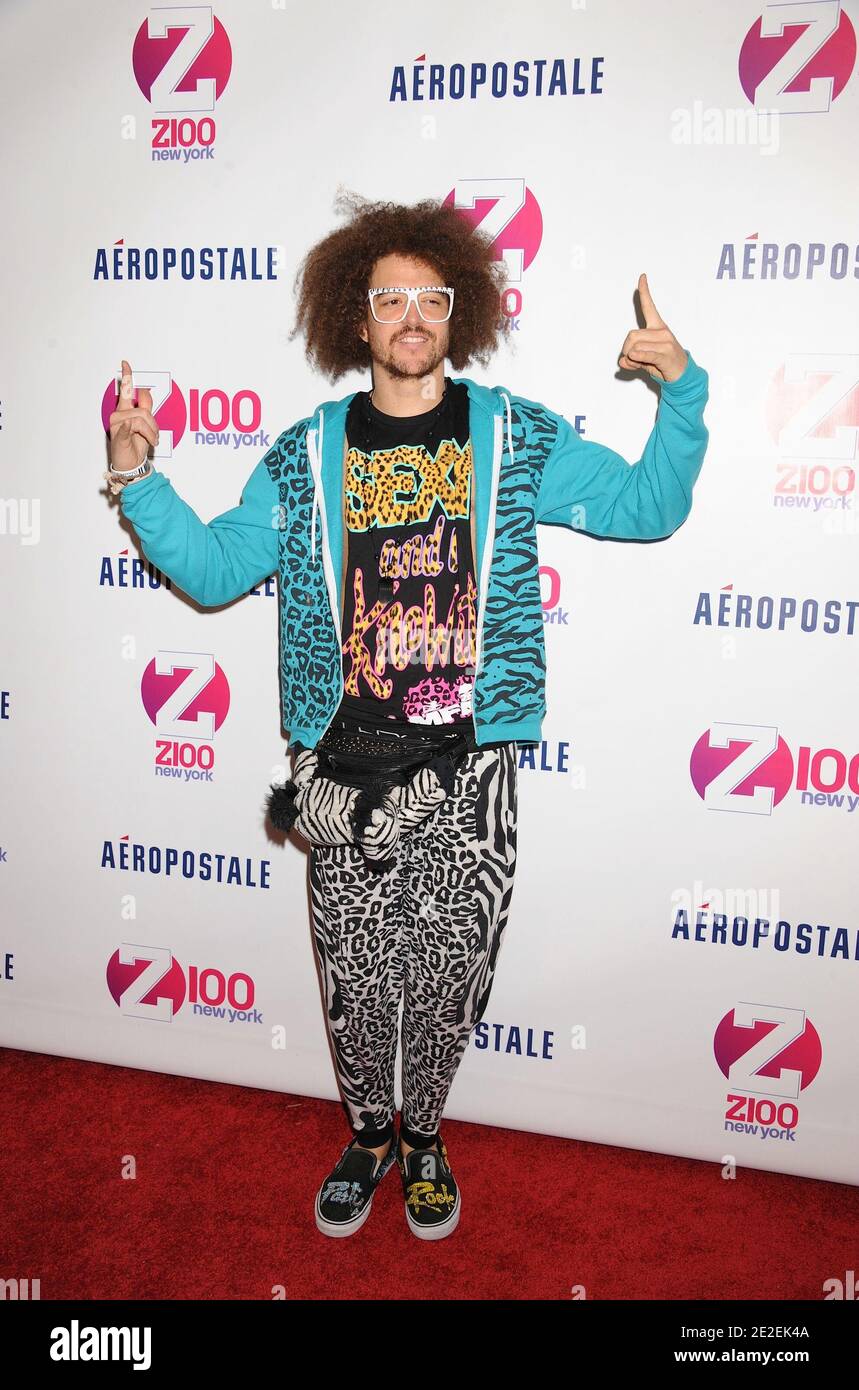 Redfoo Happy Redfoo from L.M.F.A.O. in the press room during Z100's Jingle Ball 2011 ...