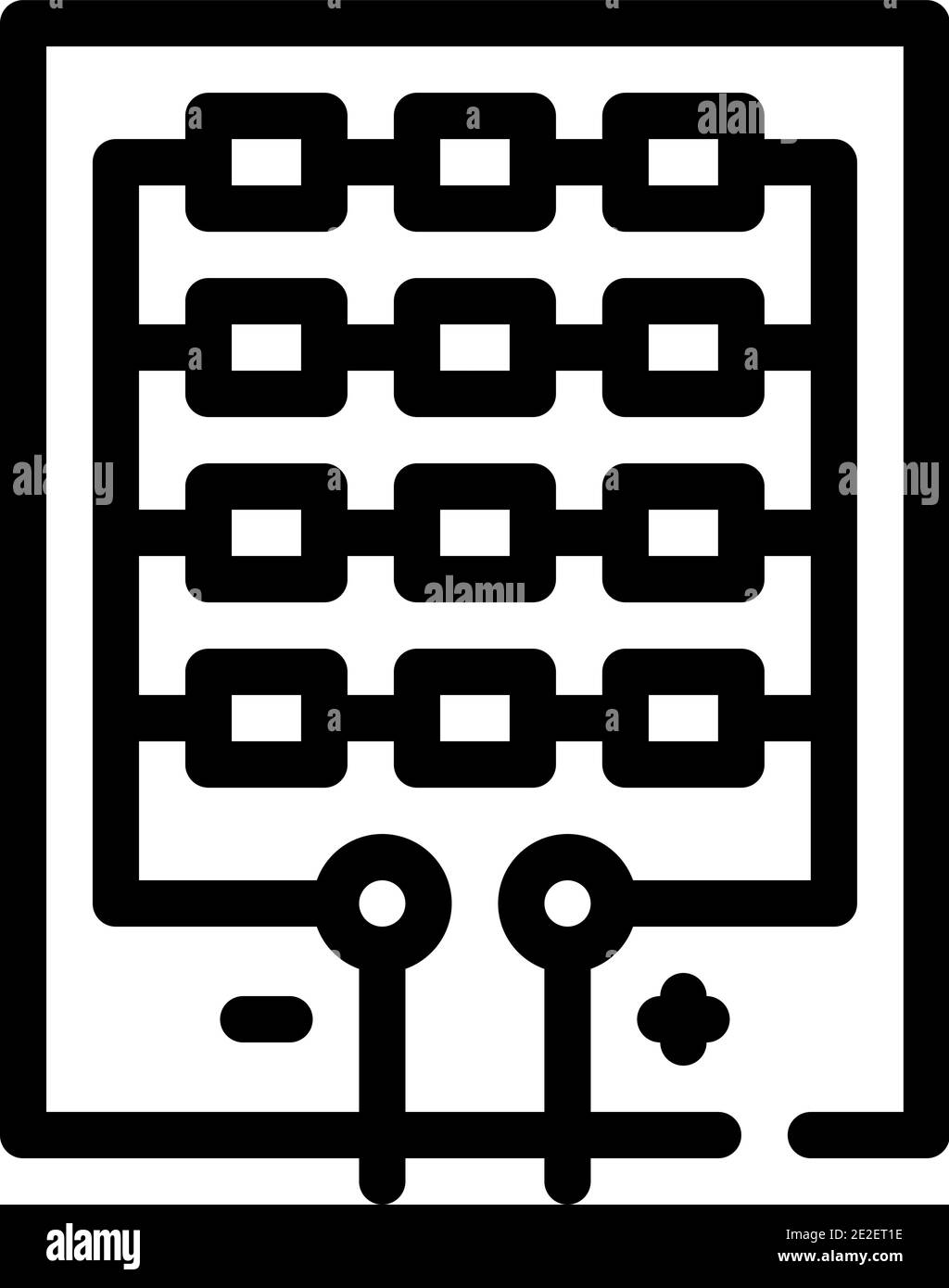 solar panel structure line icon vector illustration Stock Vector Image ...