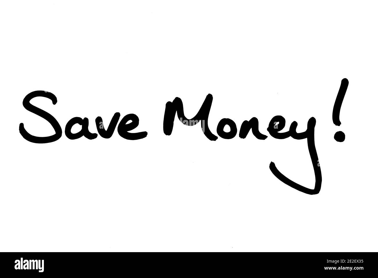 save-money-handwritten-on-a-white-background-stock-photo-alamy