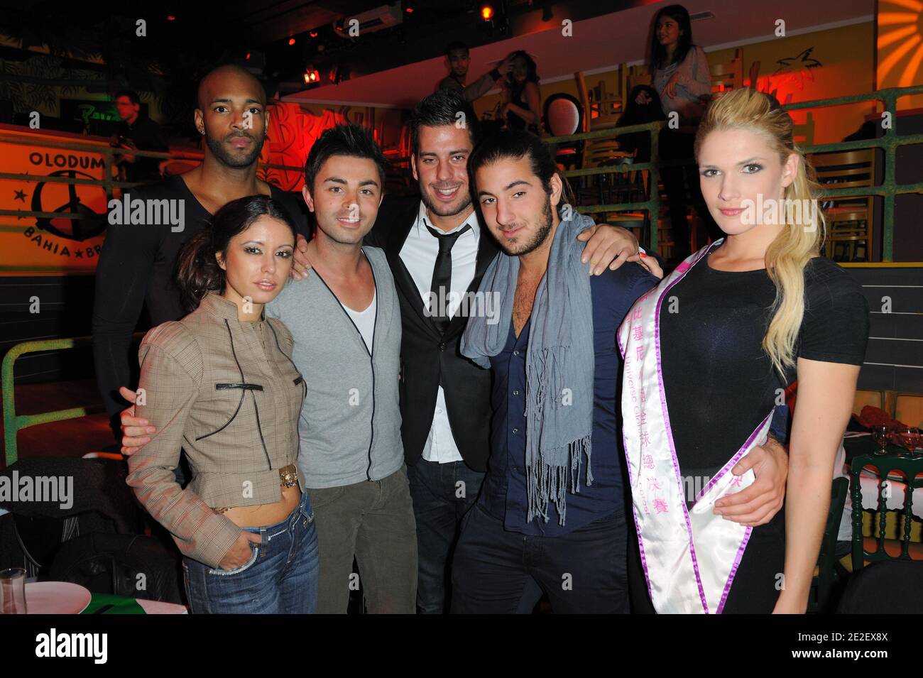 Jerome Qui Veut Epouser Mon Fils Emmanuelle Chossat, Angelique Jerome, Benjamin (qui veut epouser mon fils),  Lionel Fundere, Rudy, Geko, Caroline Gauthier (dileme) during the Miss  nationale 2012 election held in the Pau Brasil, in Paris, France, on
