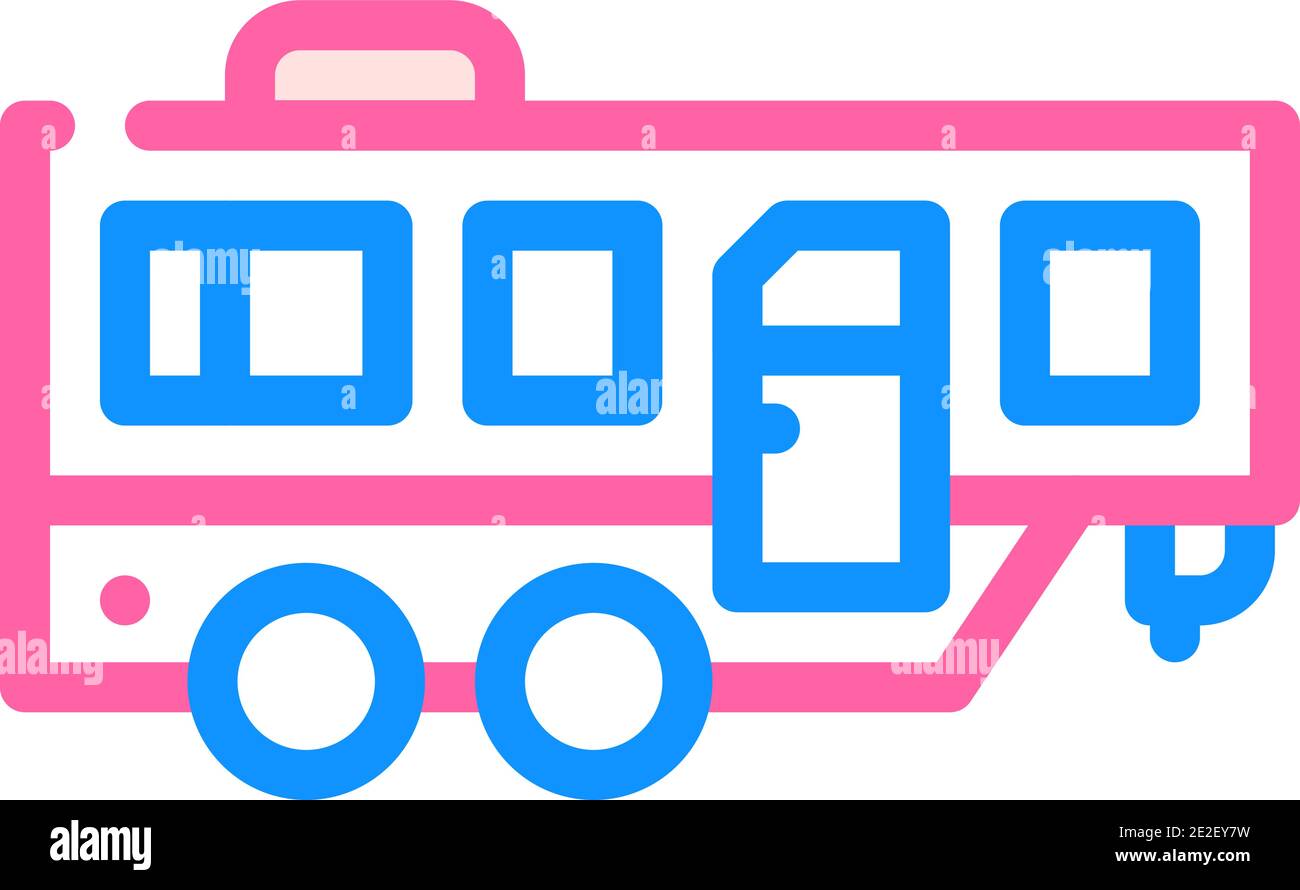 trailer mobile home color icon vector illustration Stock Vector Image ...