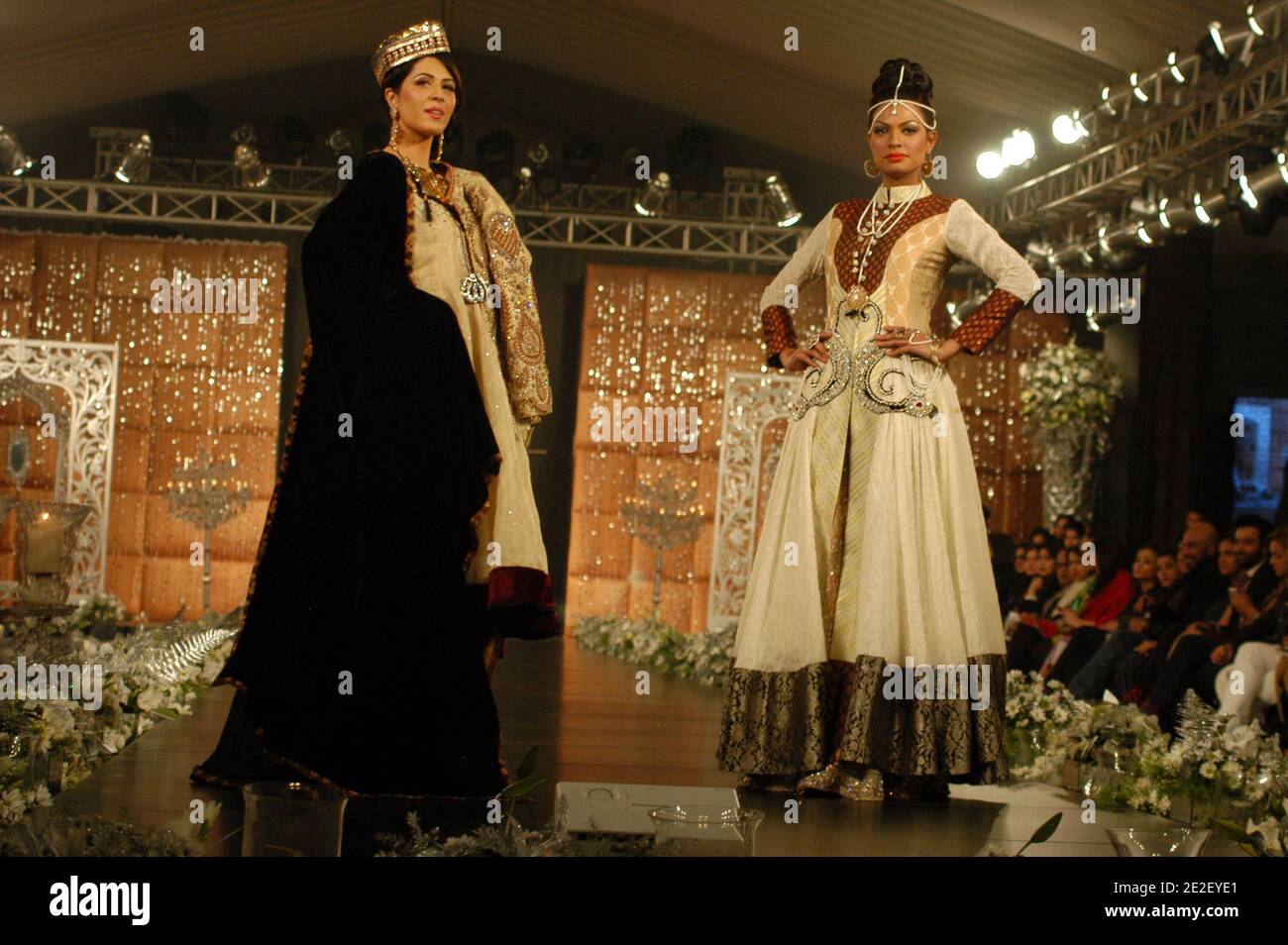 Pakistani models catwalk on ramp during the PFDC Loreal paris Bridal ...