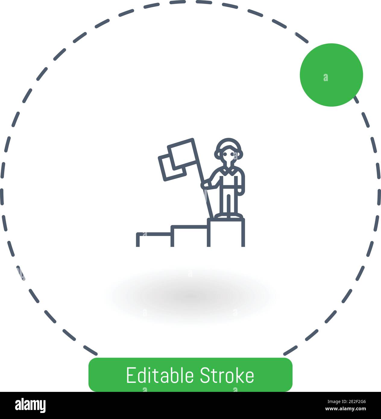 goal vector icon editable stroke outline icons for web and mobile Stock Vector