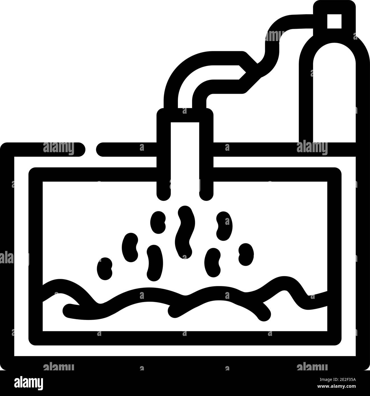 gas production bio product line icon vector illustration Stock Vector