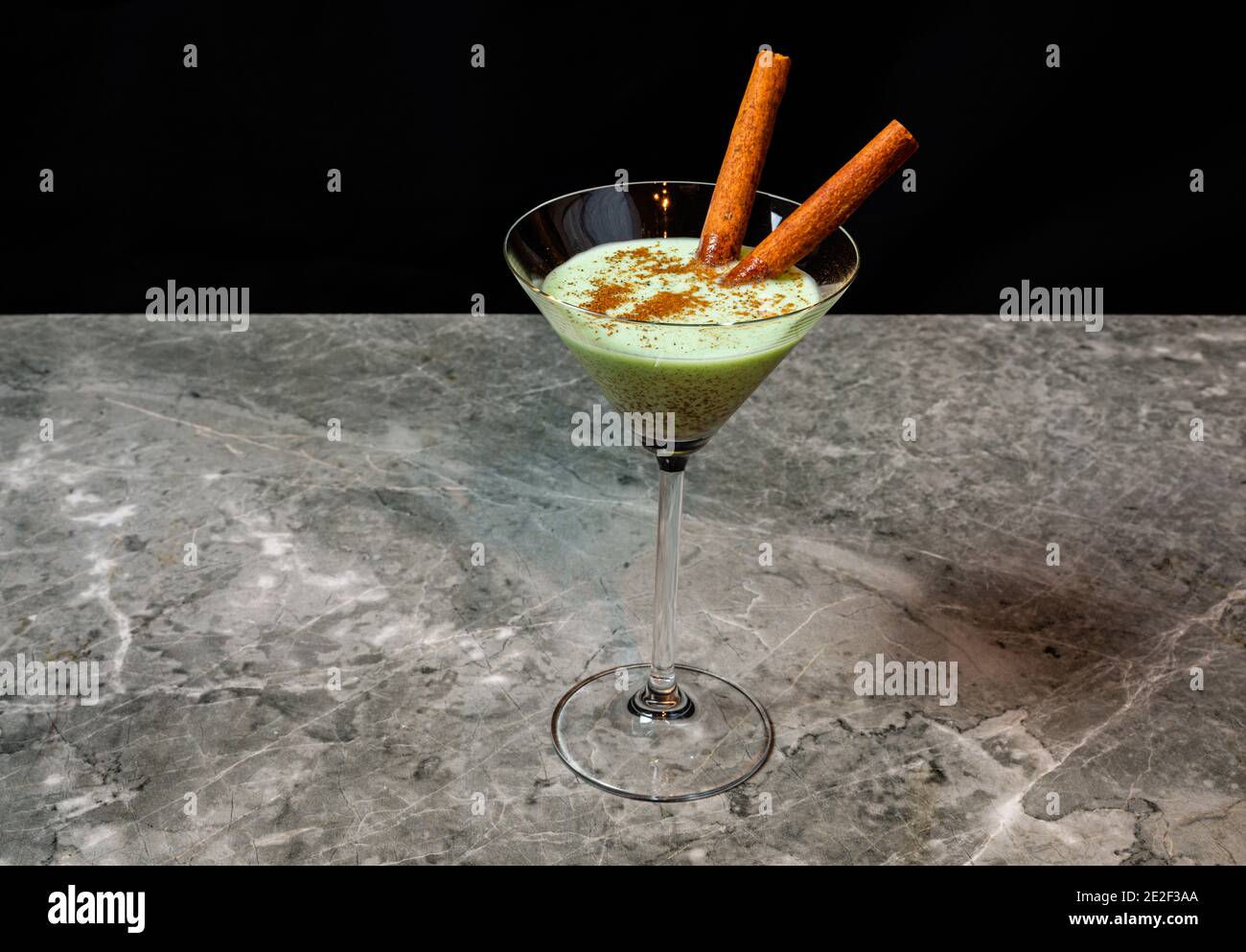 Eggnog drink on the table Stock Photo