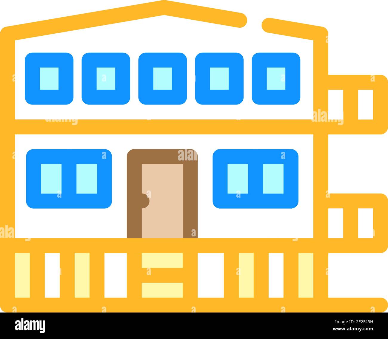 mobile house on stilts color icon vector illustration Stock Vector