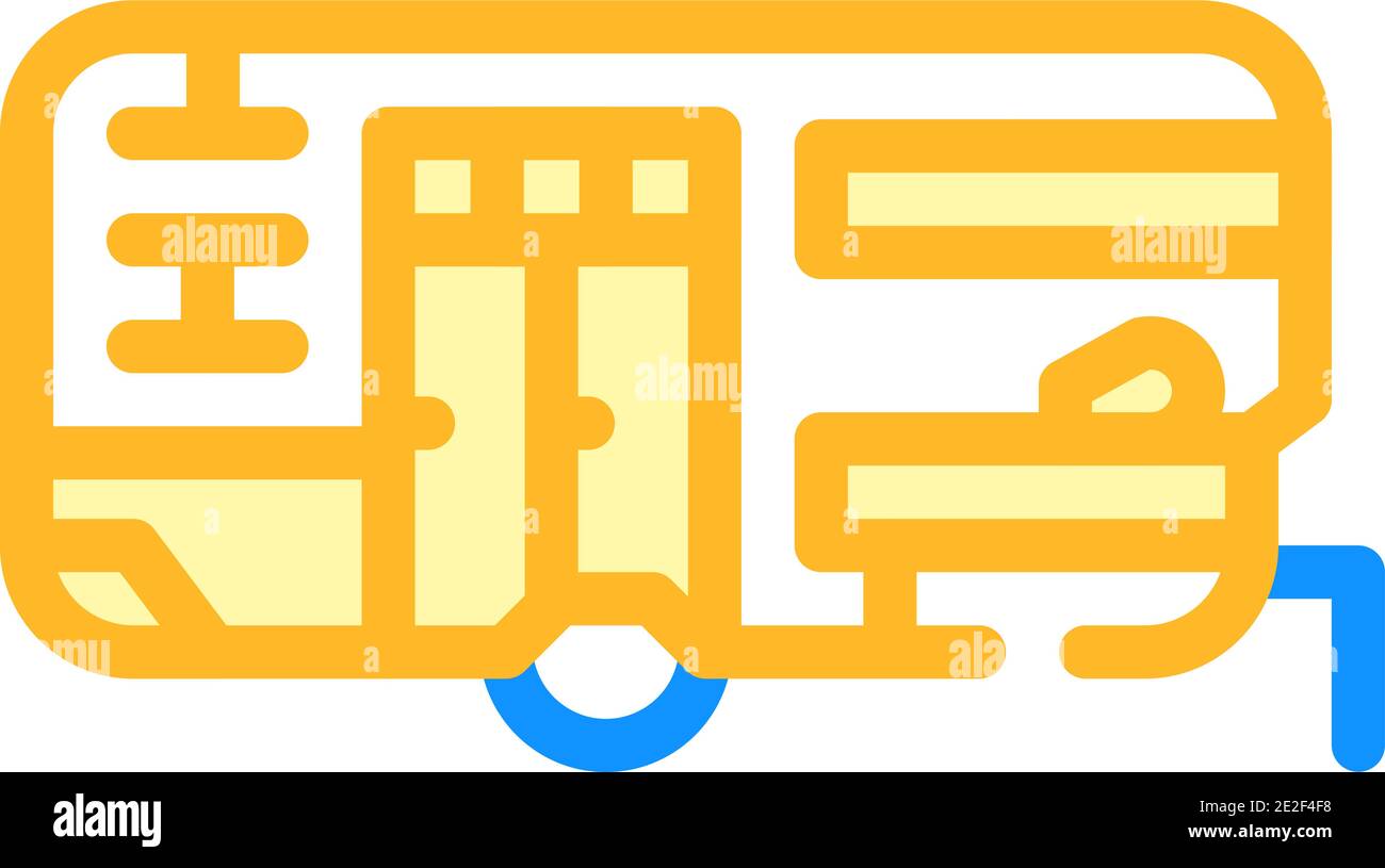 trailer mobile home construction color icon vector illustration Stock ...