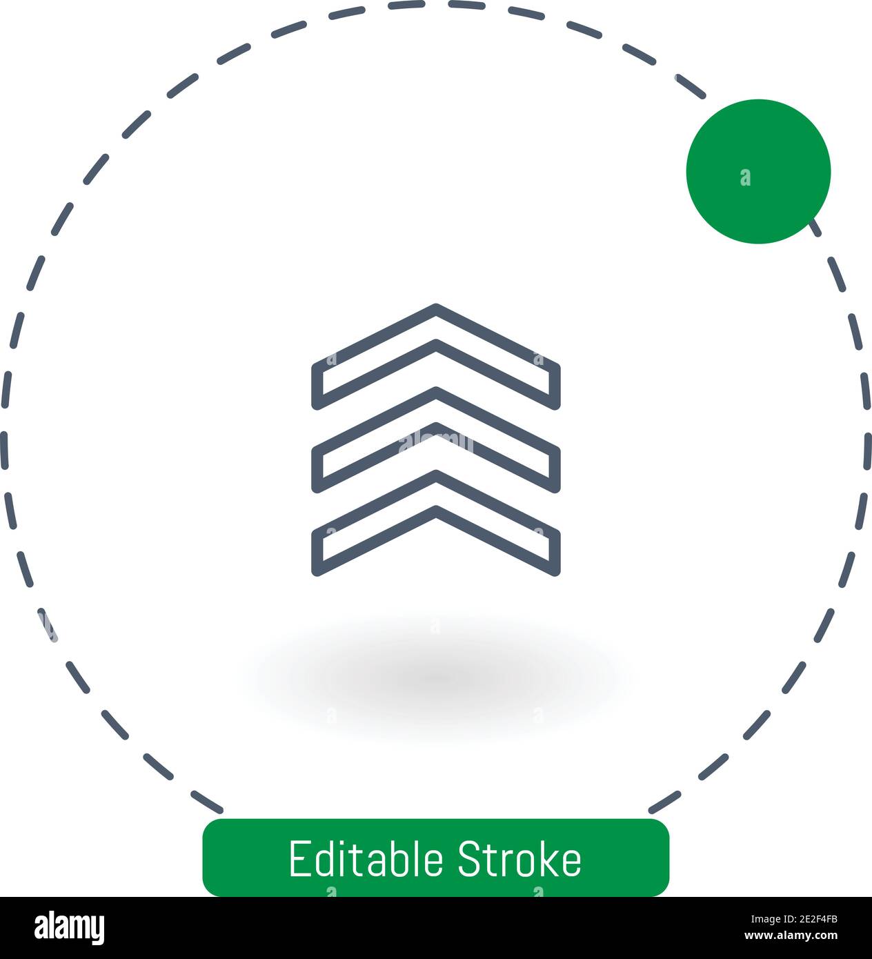 chevron vector icon editable stroke outline icons for web and mobile Stock Vector