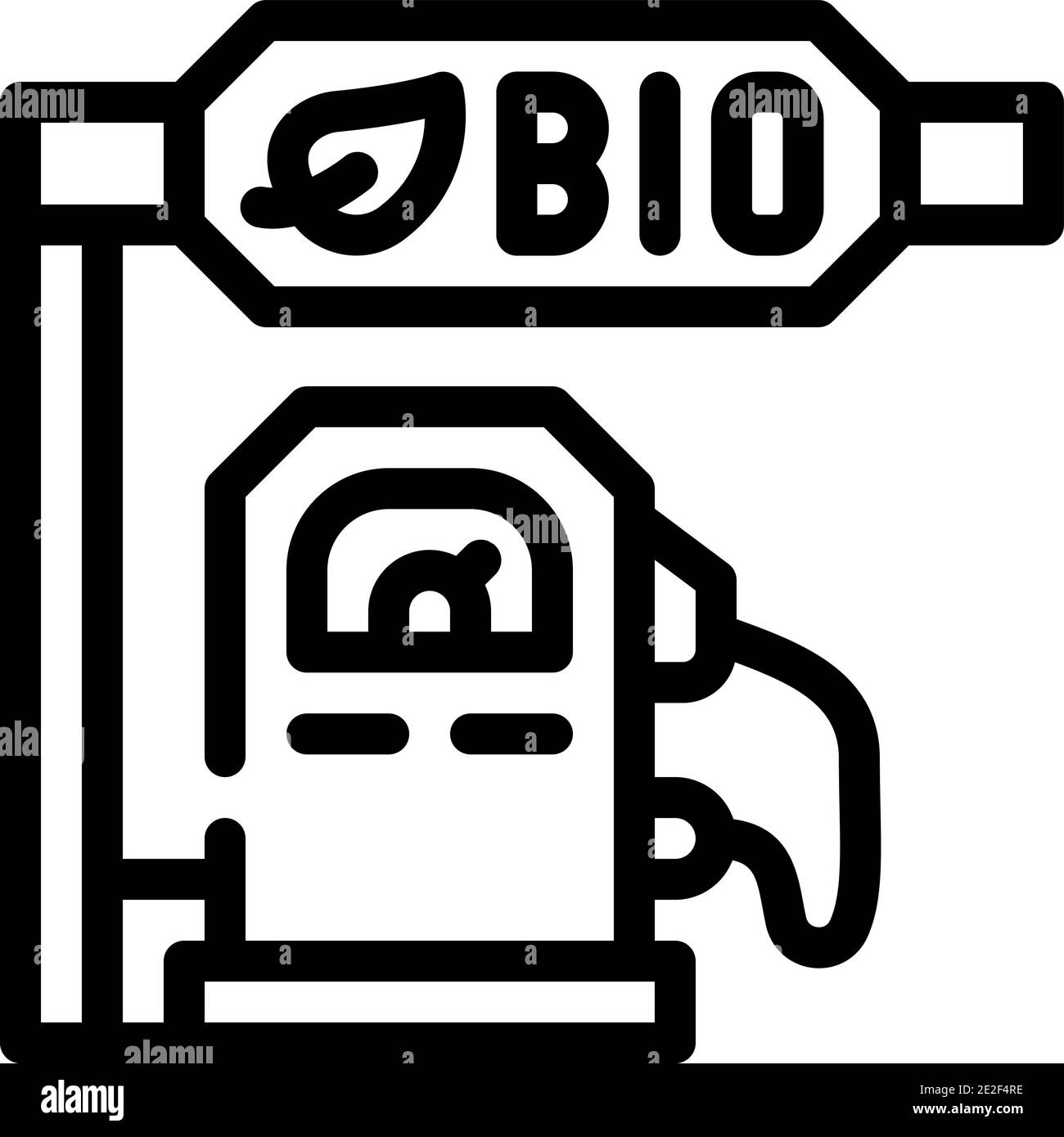 gas station bio fuel line icon vector illustration Stock Vector Image ...