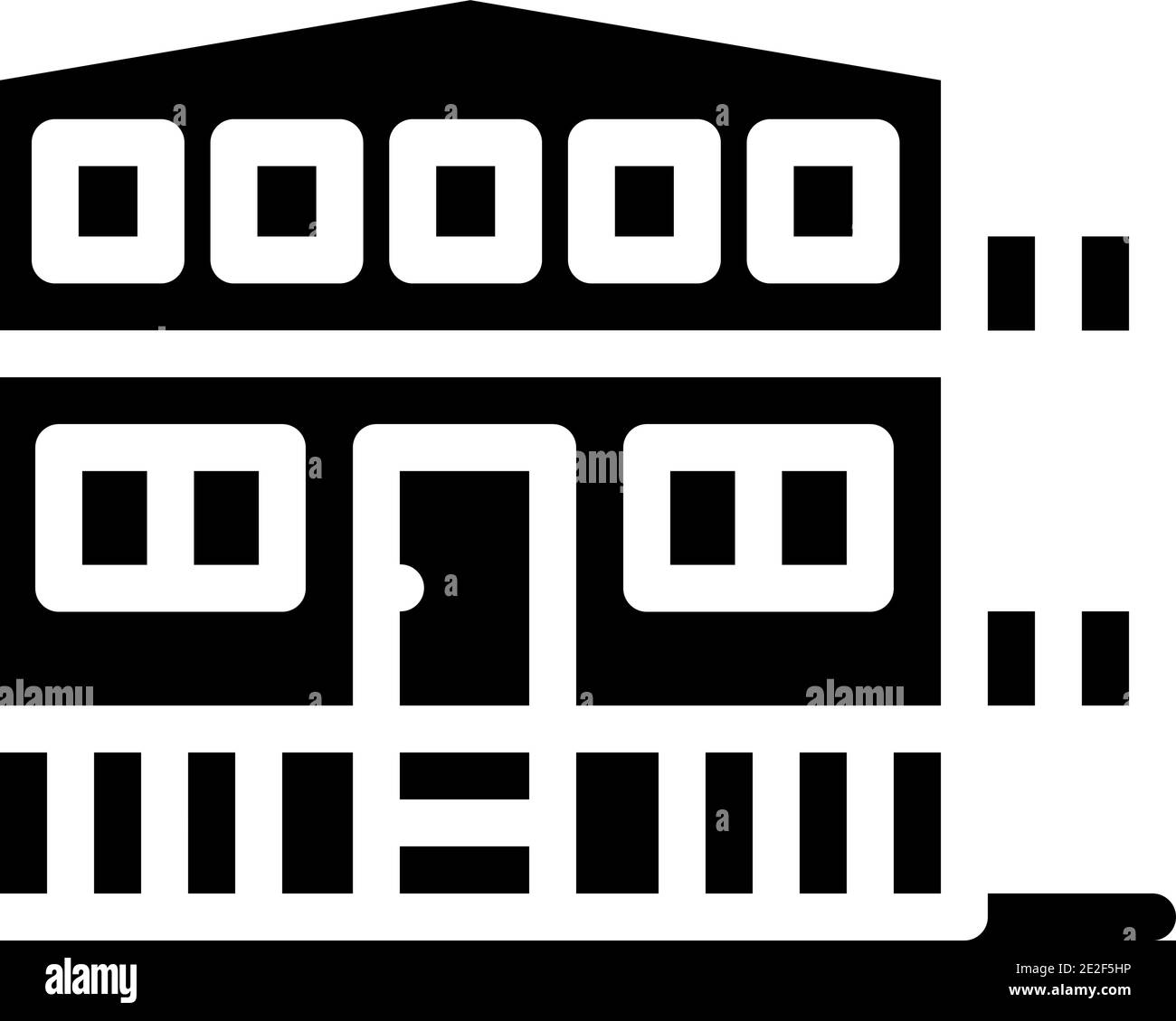 mobile house on stilts glyph icon vector illustration Stock Vector