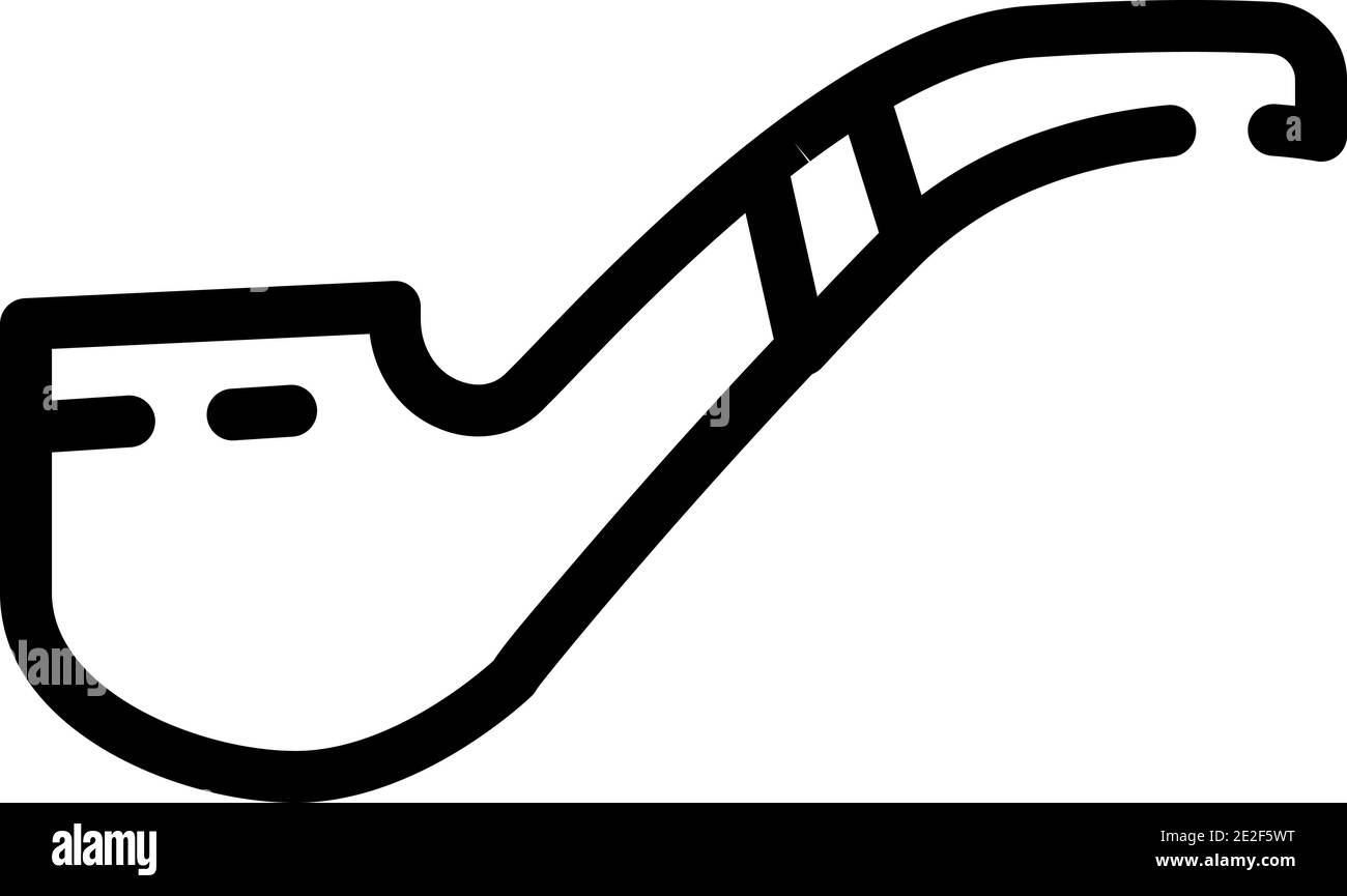 smoking pipe line icon vector illustration black Stock Vector Image ...
