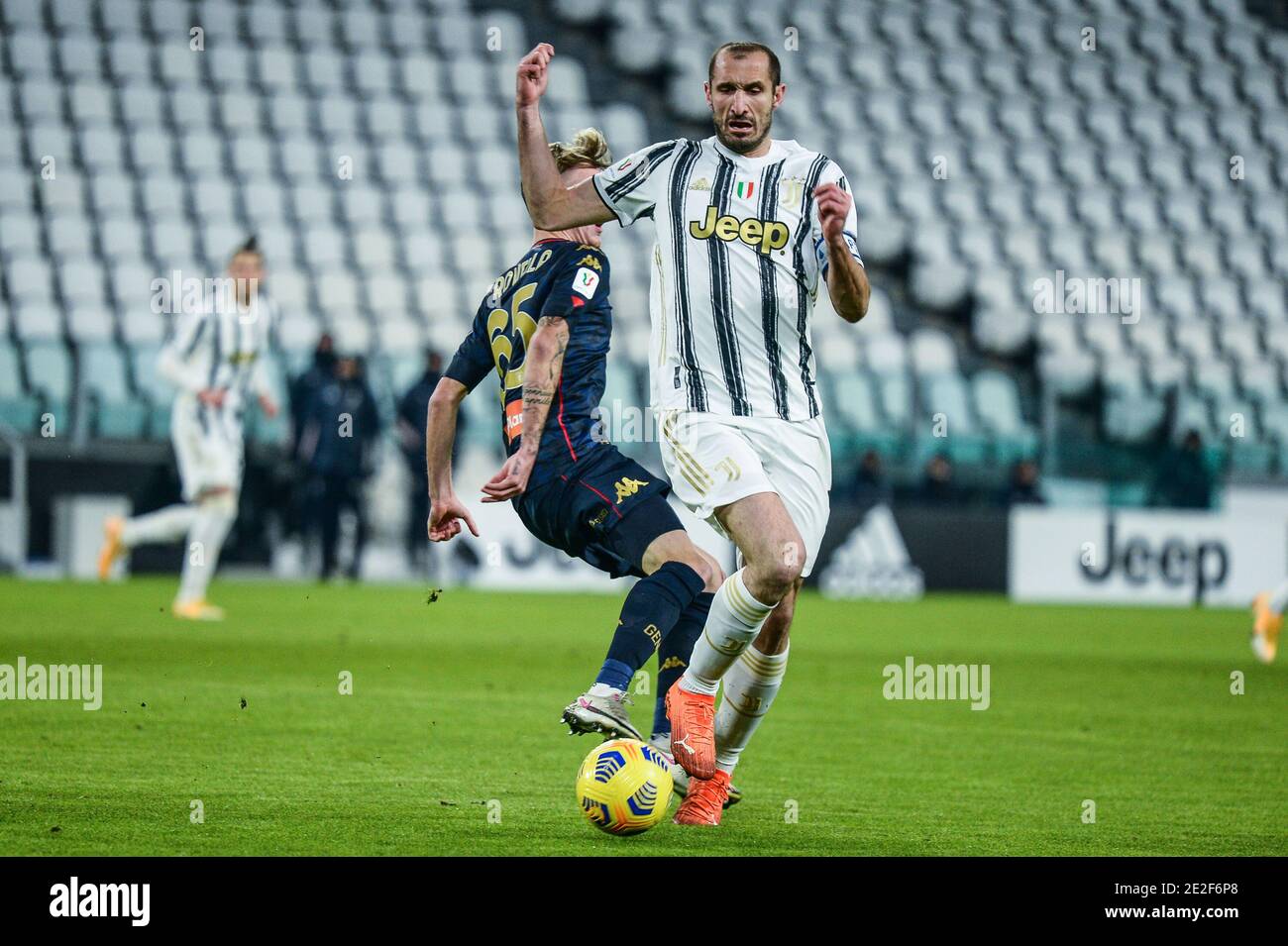 Giorgio Chiellini Of Juventus Fc During The Coppa Italia Match Between Juventus And Genoa Cfc At Allianz Stadium On January 13 2021 In Turin Italy Stock Photo Alamy