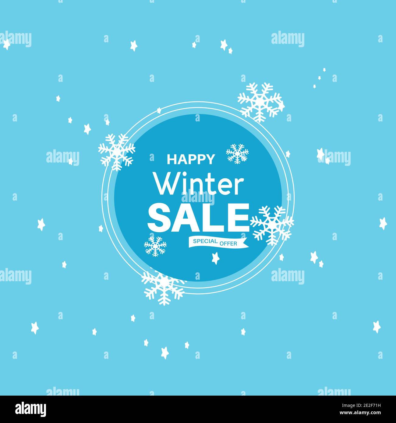 Winter sale poster and banner design. Stock Vector