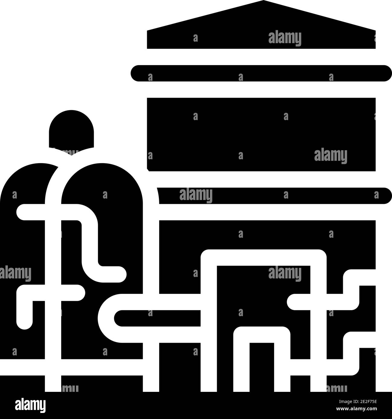 production factory bio fuel glyph icon vector illustration Stock Vector ...