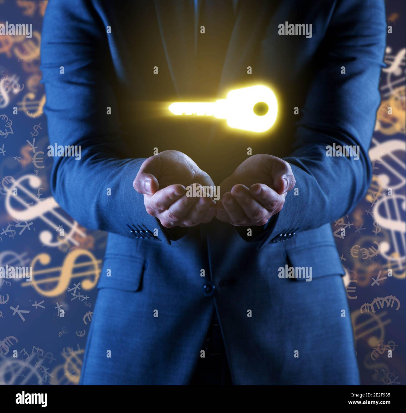 The concept with key to success illustration Stock Photo - Alamy