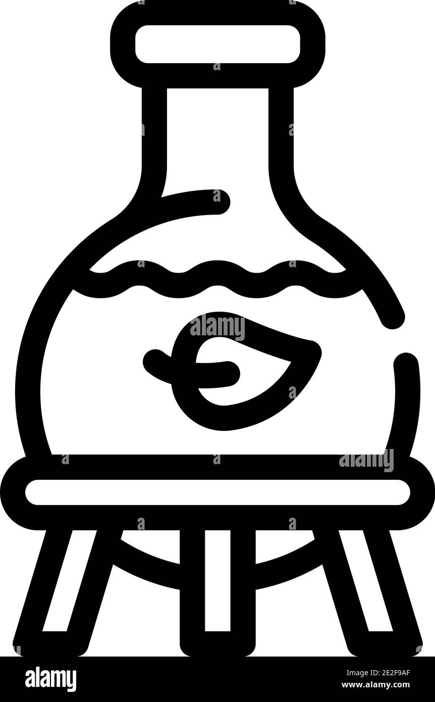 laboratory production bio fuel line icon vector illustration Stock ...