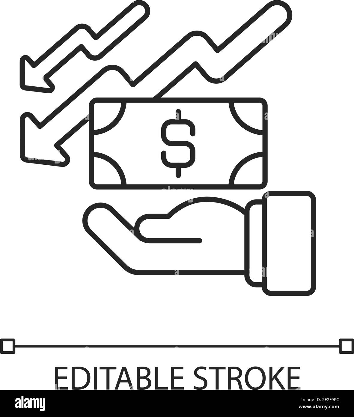 depreciation-linear-icon-stock-vector-image-art-alamy
