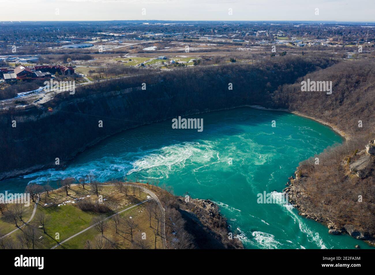 Niagara Whirlpool, Niagra River, New York, USA and Ontario, Canada Stock Photo