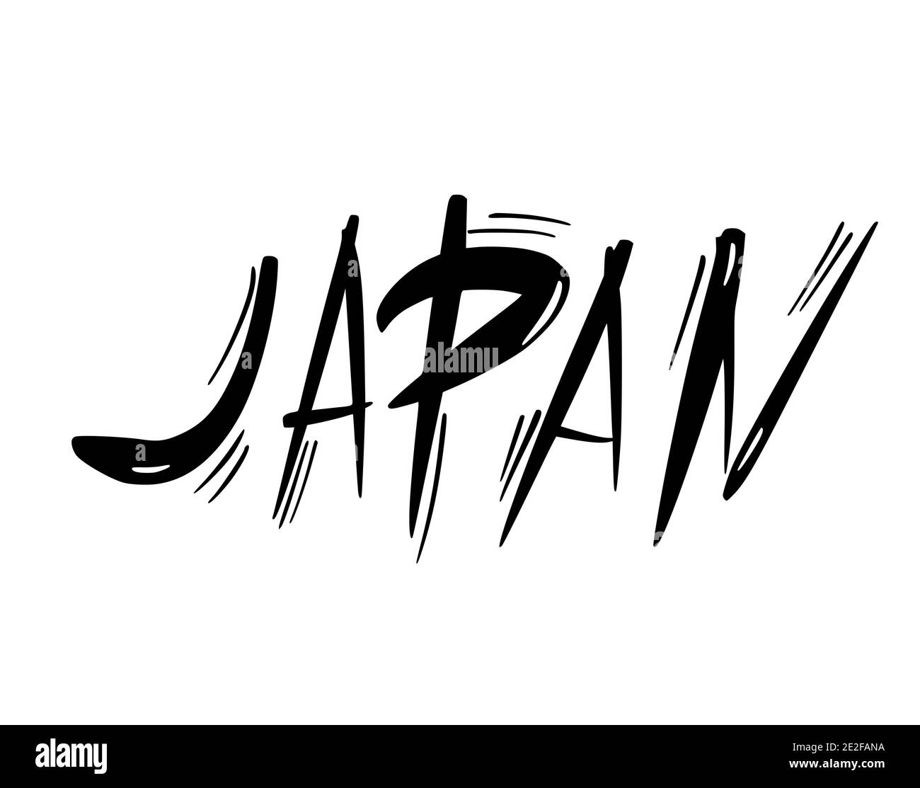 Japan Hand Lettering Japan lettering graphics hi-res stock photography and images - Alamy