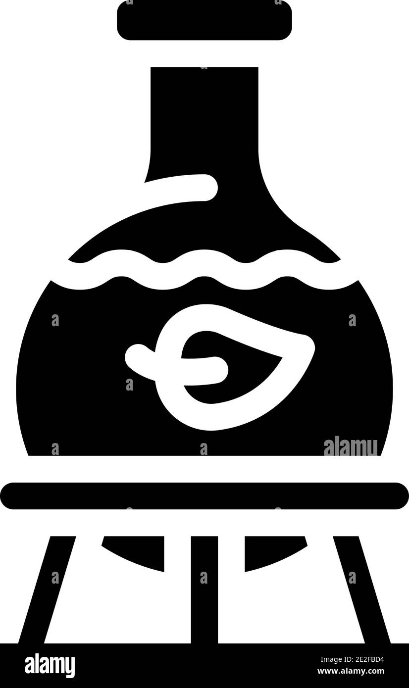 laboratory production bio fuel glyph icon vector illustration Stock ...