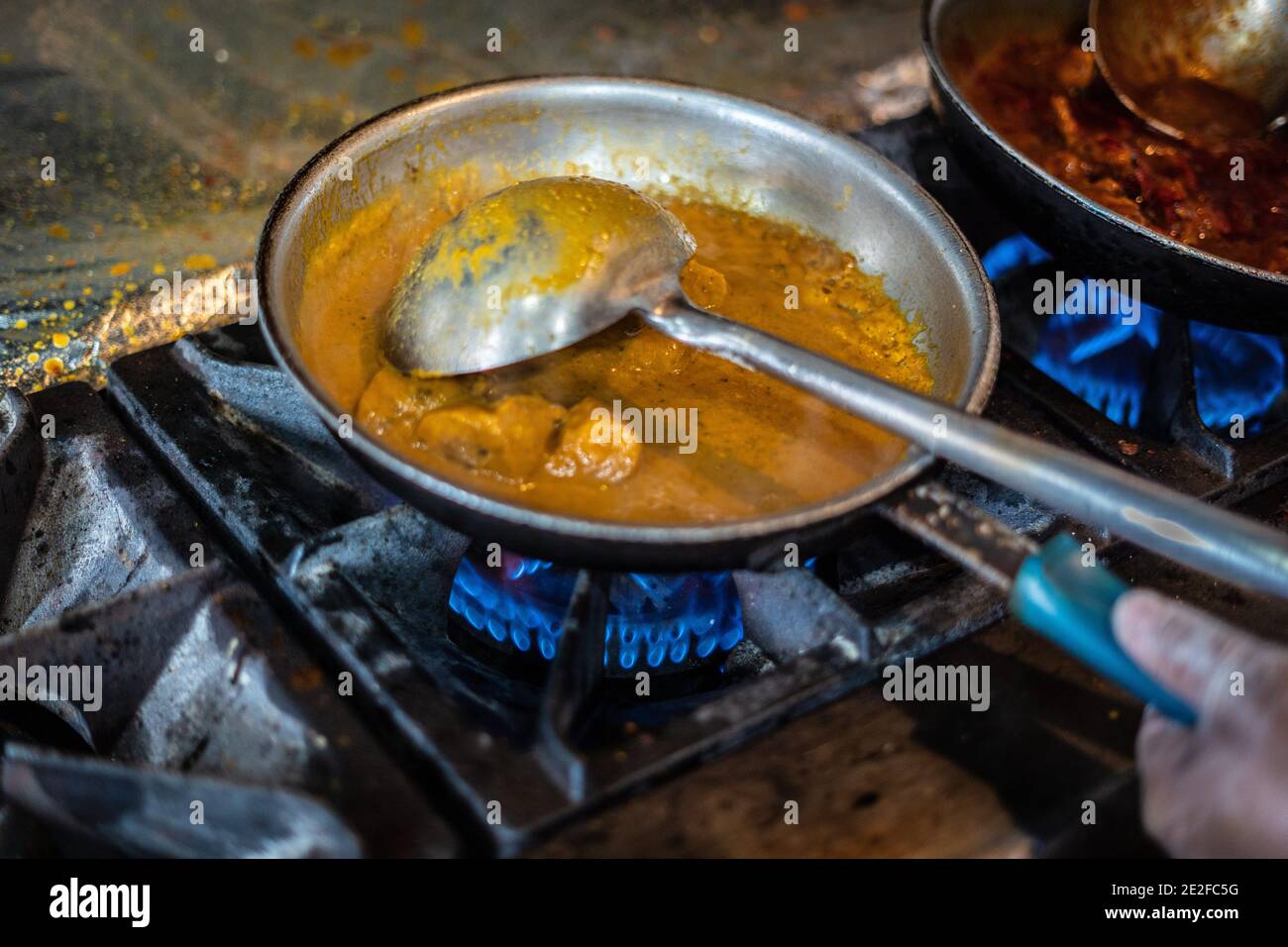 Cooking indian style cuisine food Stock Photo - Alamy