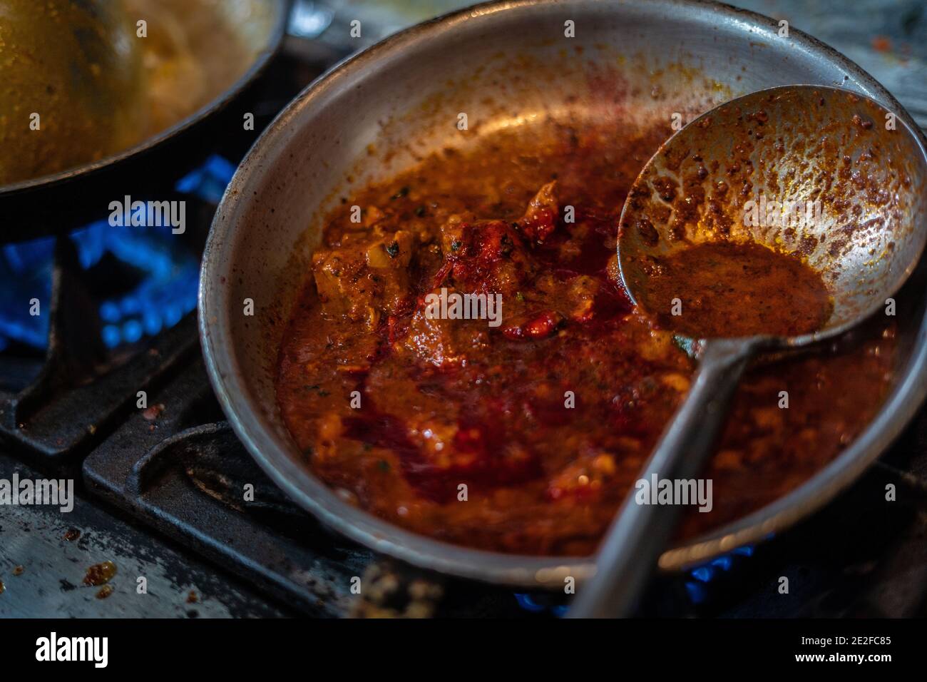 A kitchen in an indian restaurant Stock Photo - Alamy