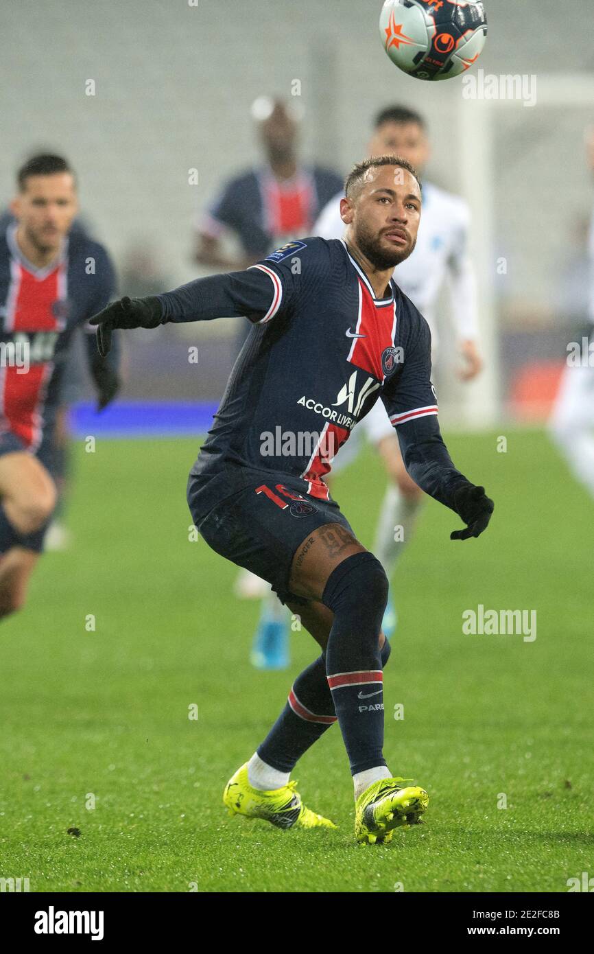 Lens, France. 14th Jan, 2021. Neymar Jr of Paris Saint-Germain in action  during the trophy after the Champions Trophy match between Paris  Saint-Germain and Olympique de Marseille at Stade Bollaert-Delelis, on  January