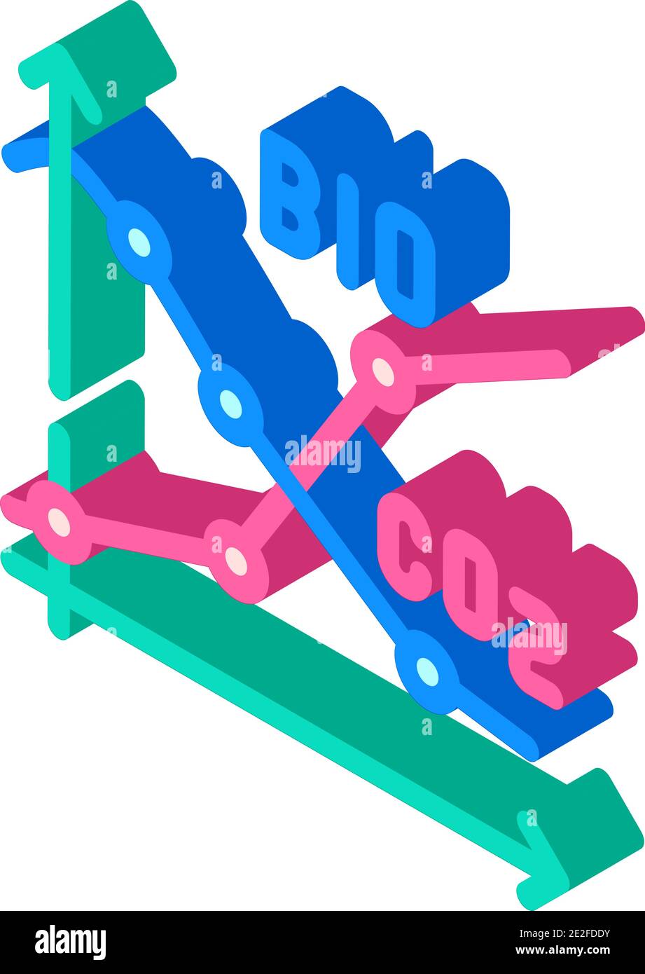 co2 and bio fuel production infographic isometric icon vector ...