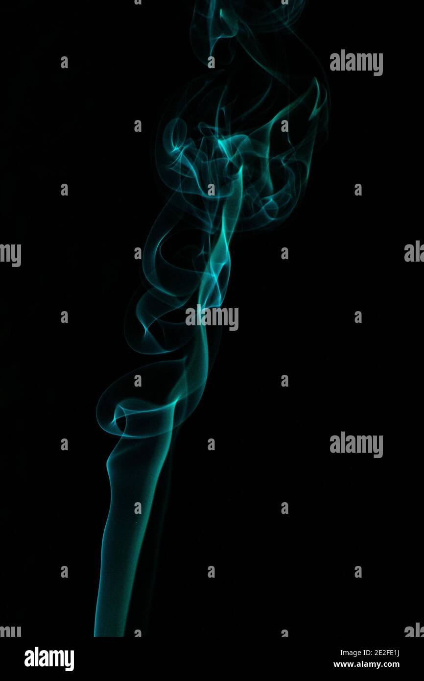 Blue green smoke hi-res stock photography and images - Alamy