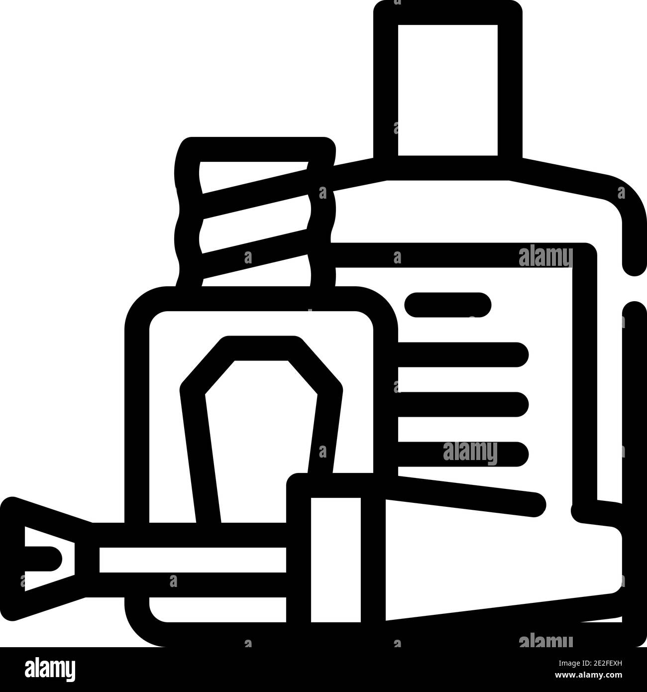 nail polish and remover line icon vector illustration Stock Vector