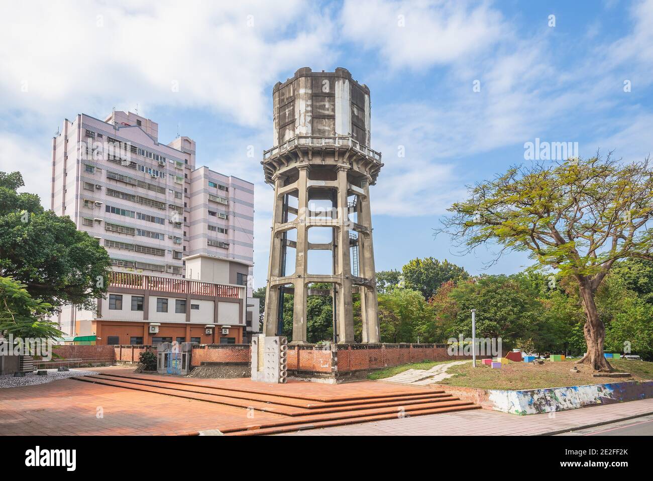 Old water tower at huwei township, yunlin, taiwan Stock Photo