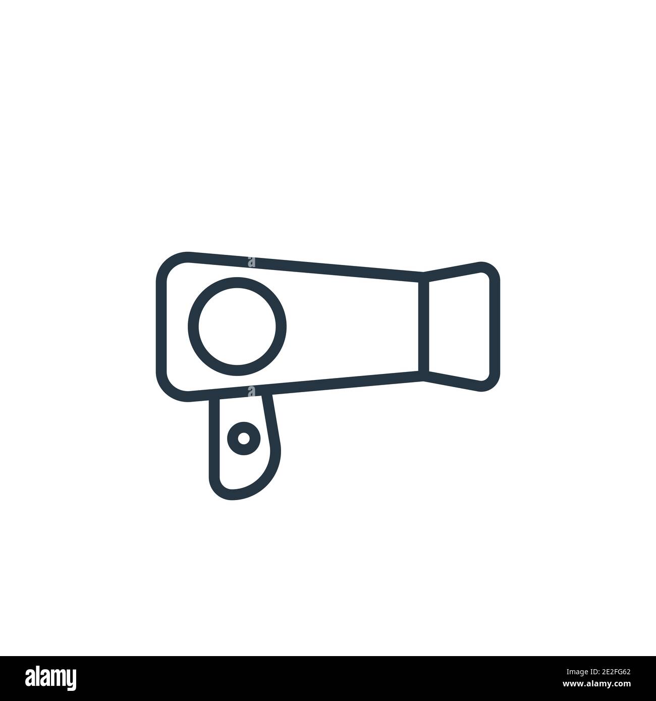 Dryer outline vector icon. Thin line black dryer icon, flat vector