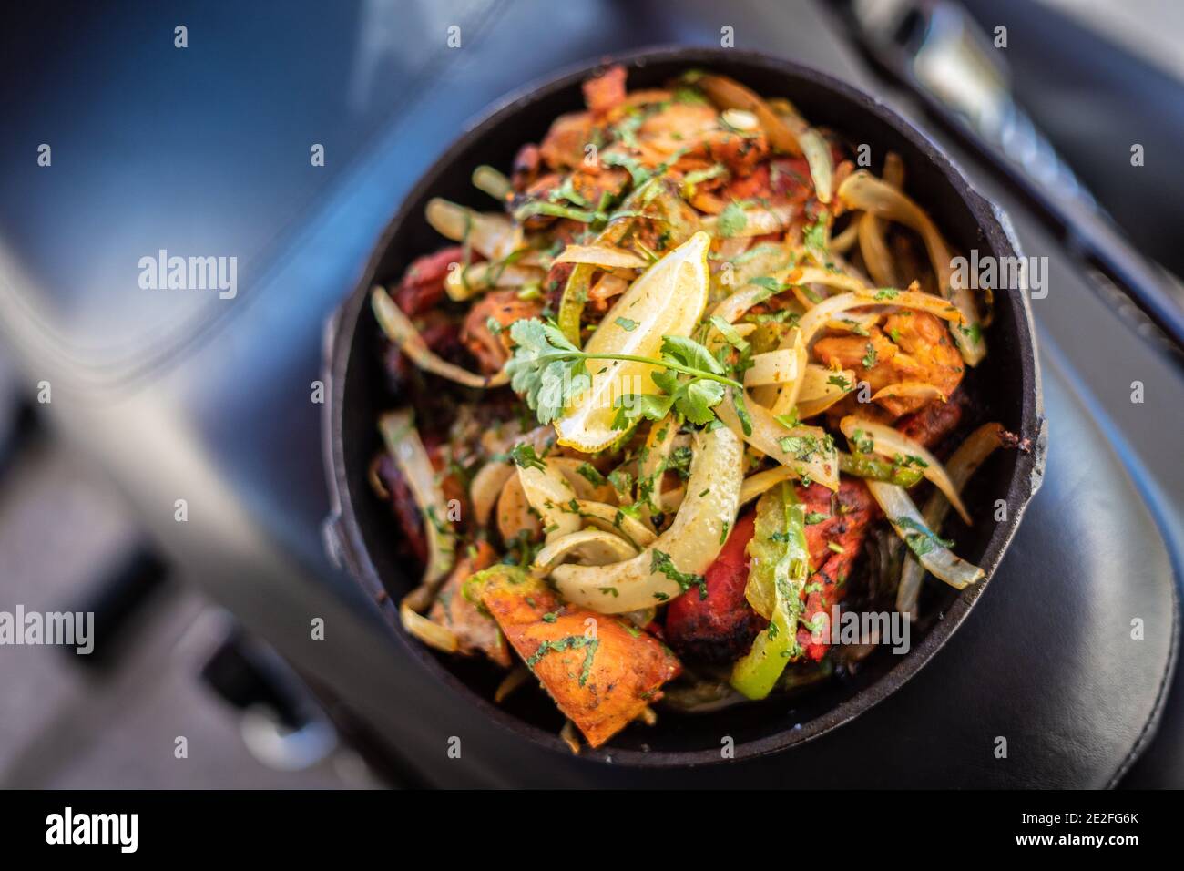 Indian kebab platter in hot sizzling plate Stock Photo Alamy