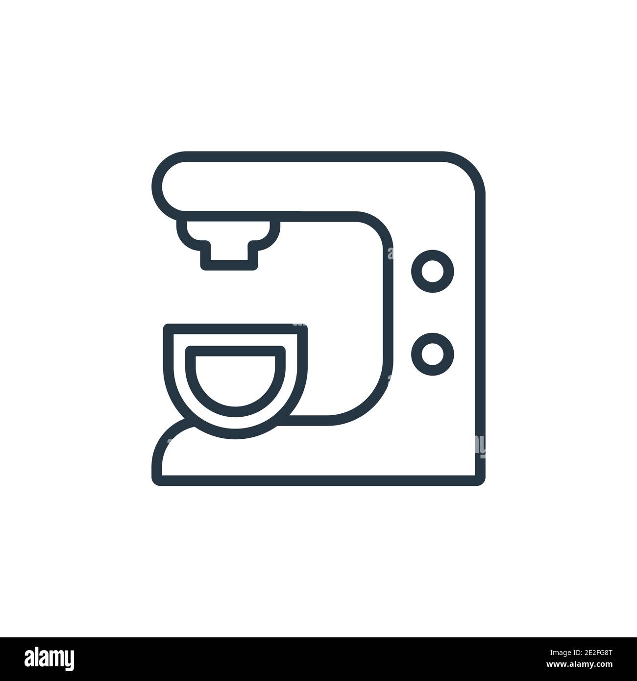 Food processor outline vector icon. Thin line black food processor icon, flat vector simple element illustration from editable electronic devices conc Stock Vector