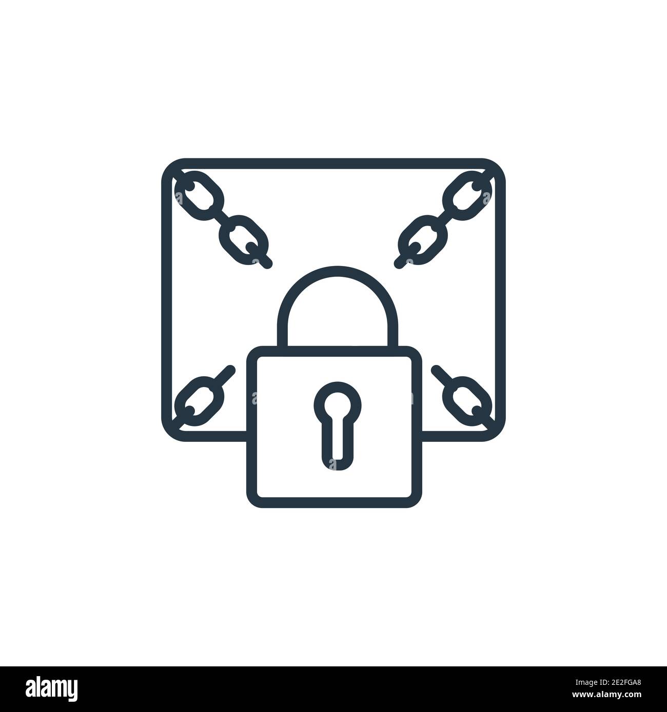 Ransomware outline vector icon. Thin line black ransomware icon, flat ...