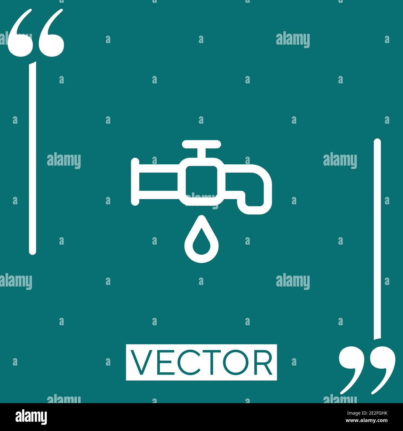 water tap vector icon Linear icon. Editable stroke line Stock Vector ...