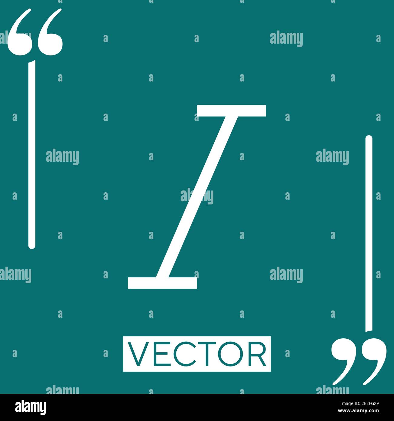 italic vector icon Linear icon. Editable stroke line Stock Vector