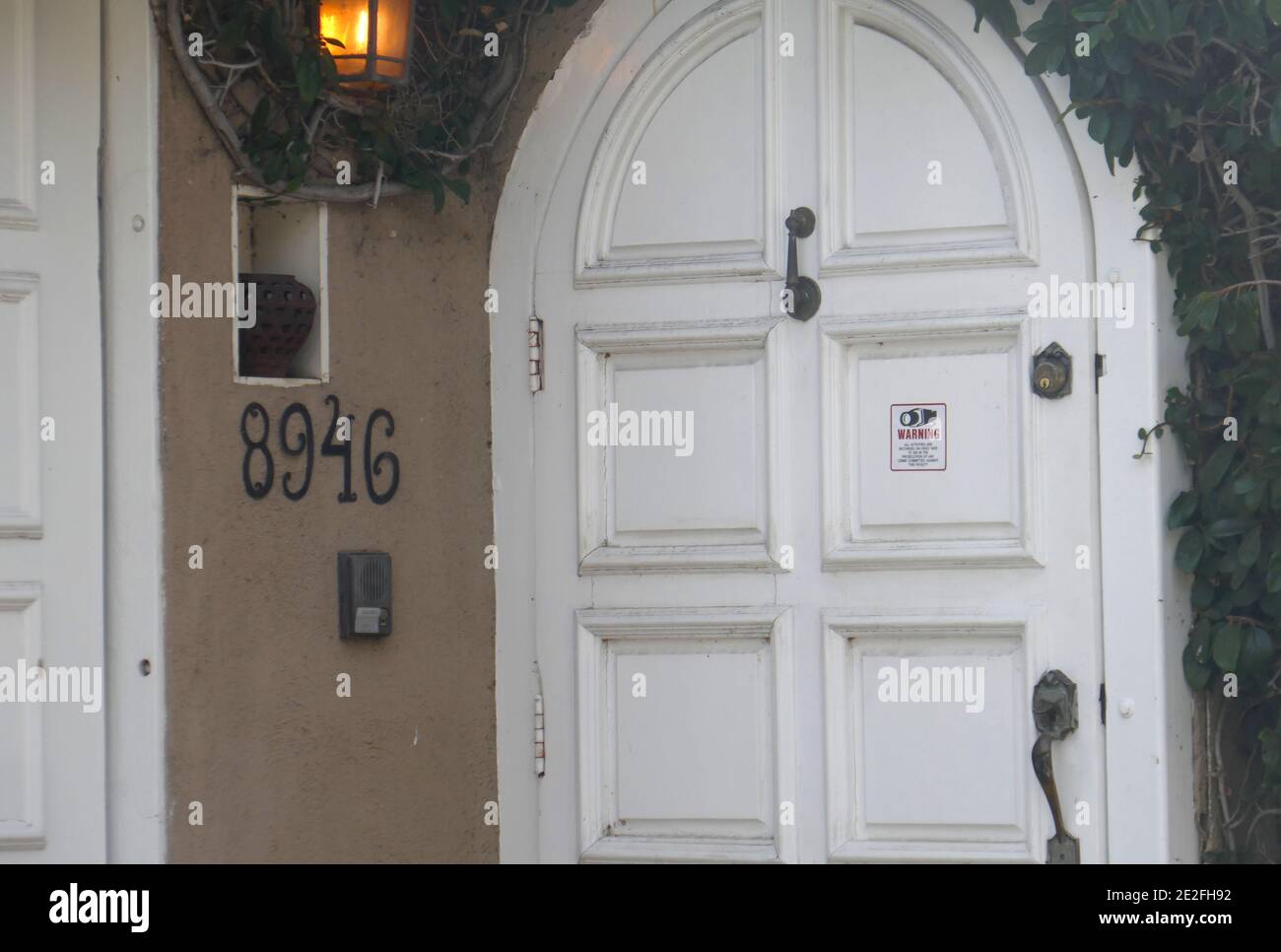 Los Angeles, California, USA 13th January 2021 A general view of atmosphere of former home/residence of actor Errol Flynn and wife actress Lili Damira at 8946 Appian Way on January 13, 2021 in Los Angeles, California, USA. Photo by Barry King/Alamy Stock Photo Stock Photo