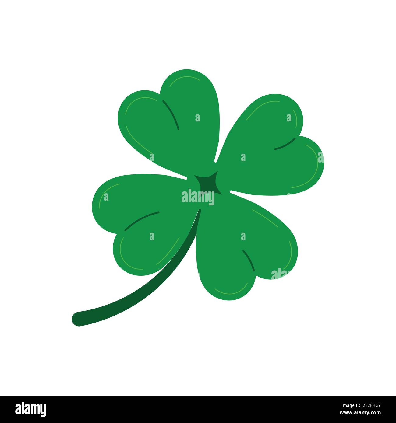 Clover four leaf icon isolated on white background. Stock Vector