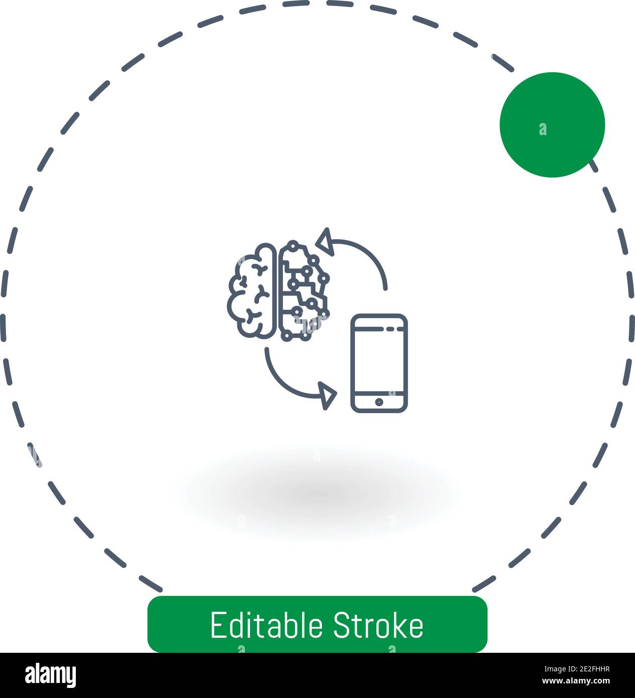 synchronization vector icon editable stroke outline icons for web and mobile Stock Vector