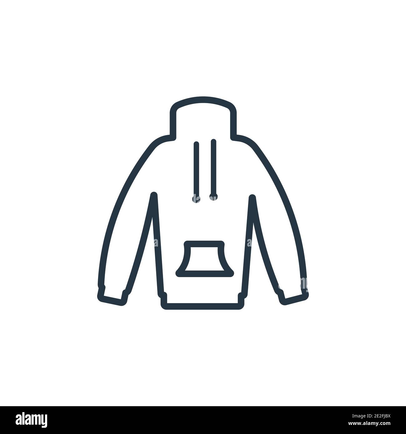 Pullover outline vector icon. Thin line black pullover icon, flat vector simple element illustration from editable clothes concept isolated on white b Stock Vector