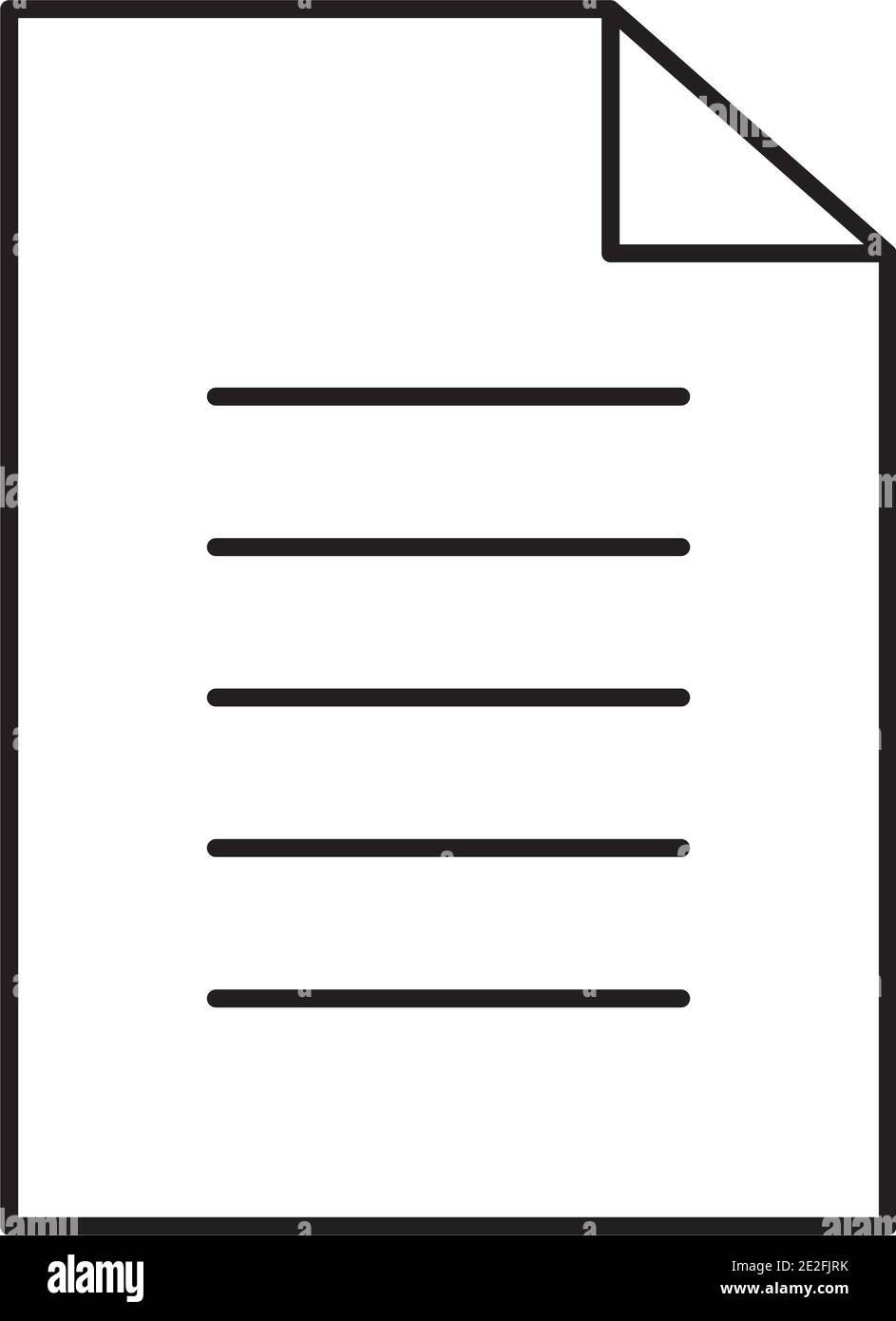 document file icon over white background, line style, vector ...