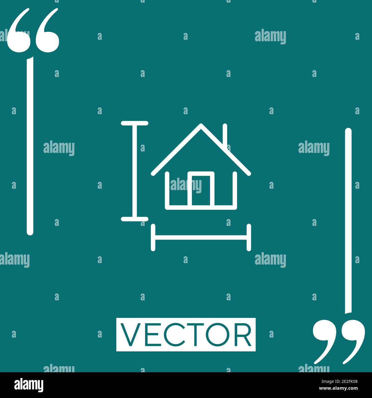 house size vector icon Linear icon. Editable stroke line Stock Vector
