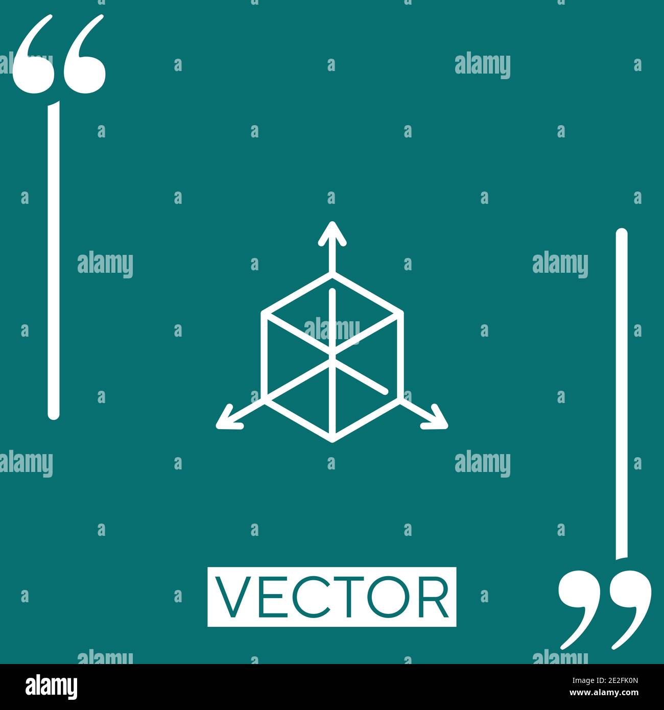 D design vector icon Linear icon. Editable stroke line Stock Vector