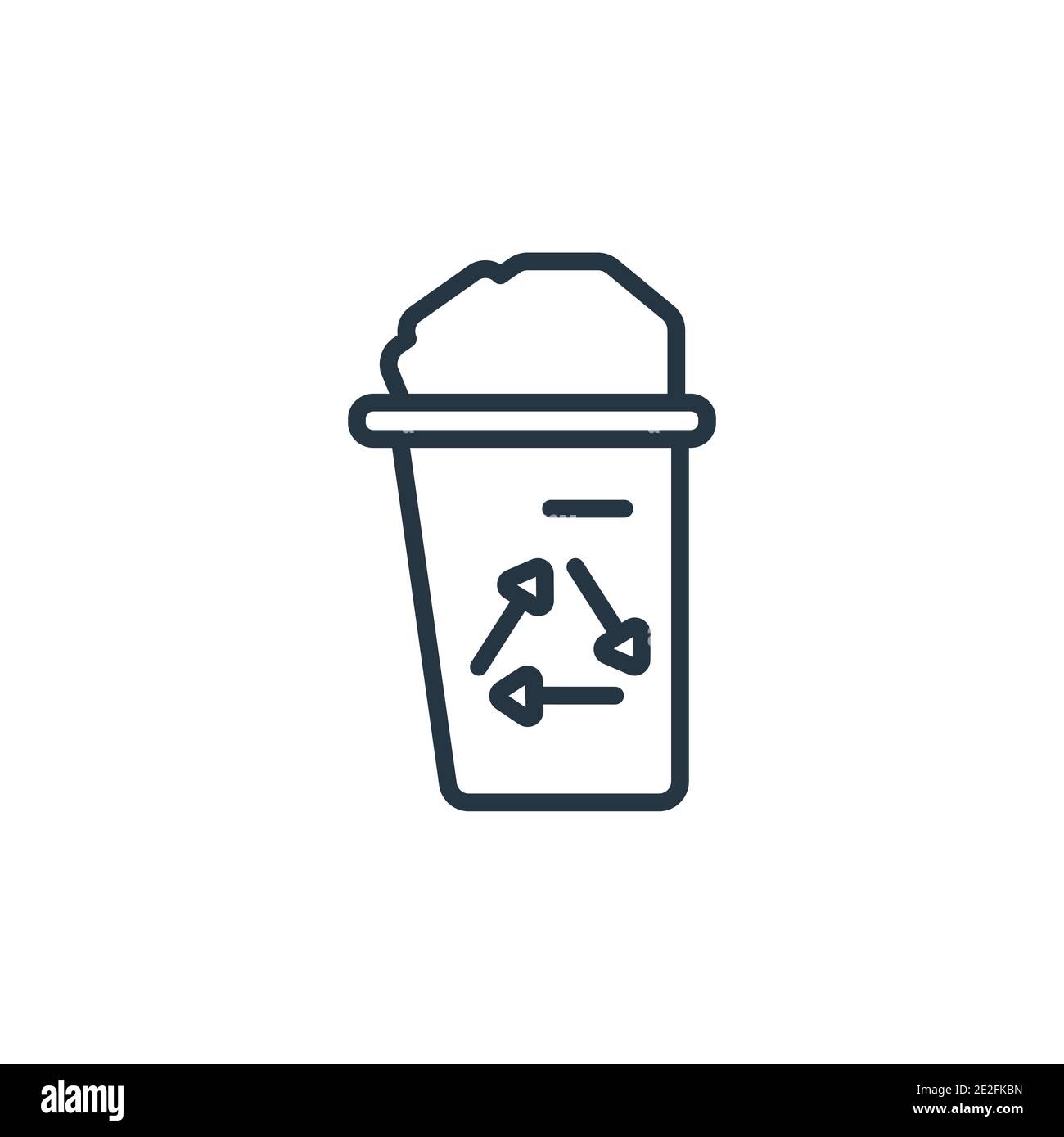 Wiping trash outline vector icon. Thin line black wiping trash icon, flat vector simple element illustration from editable cleaning concept isolated o Stock Vector