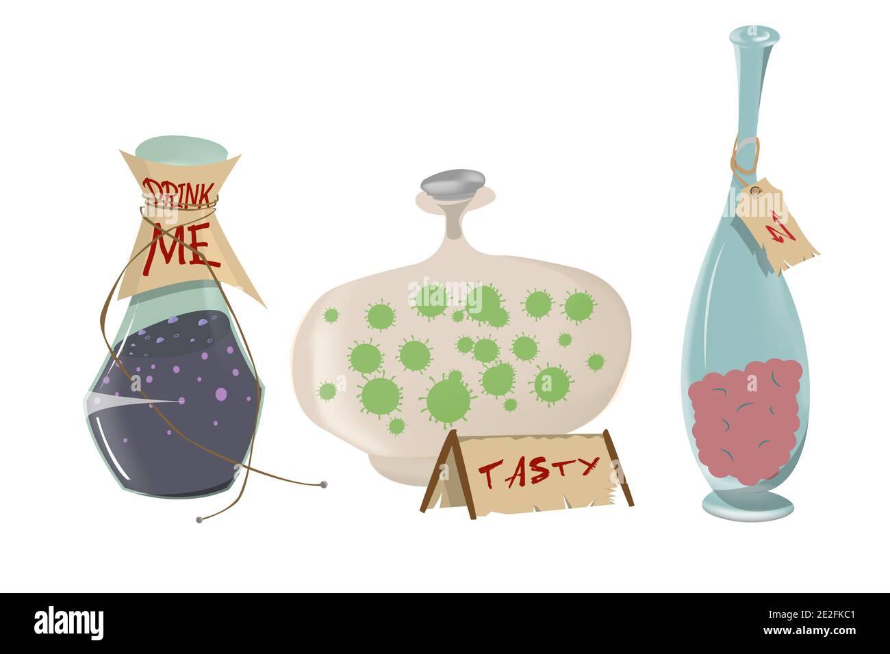 Cartoon potion bottle Cut Out Stock Images & Pictures - Alamy