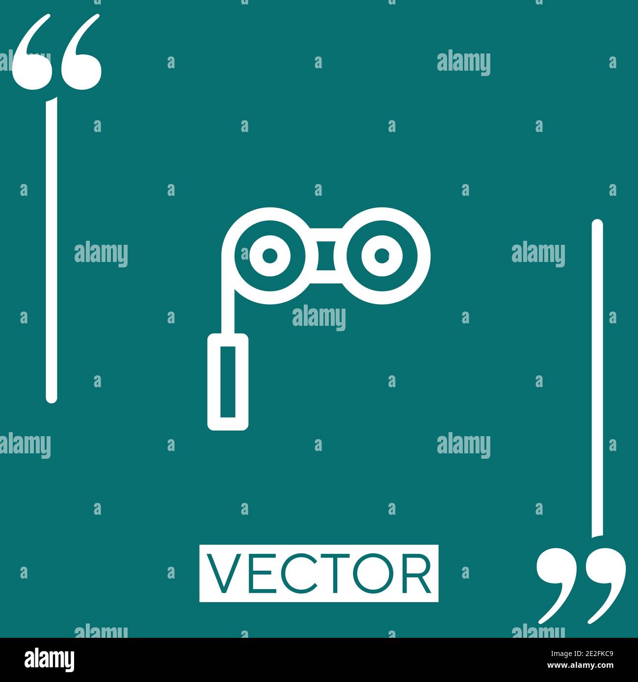 binoculars vector icon Linear icon. Editable stroked line Stock Vector