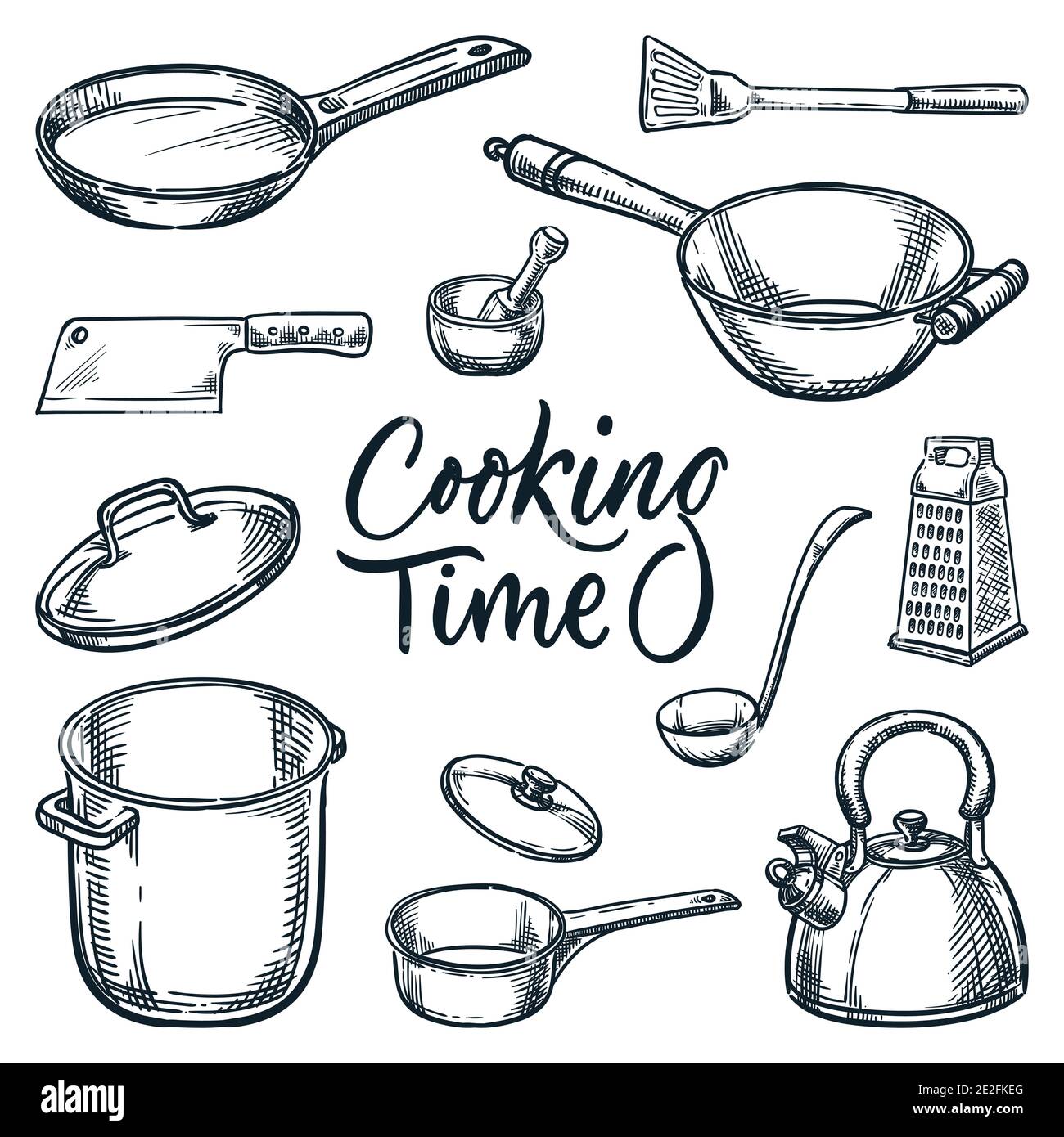 Kitchen objects realistic items for cooking food Vector Image